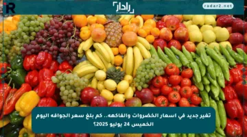 تغير جديد في أسعار الخضروات والفاكهة.. كم بلغ سعر الجوافة اليوم الخميس 24 يوليو 2025؟